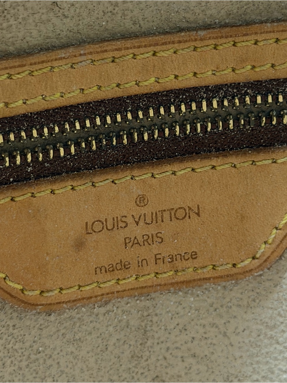 Louis Vuitton Brown Monogram Canvas Tote with Vachetta Handles and Round Base - Picture 7 of 12